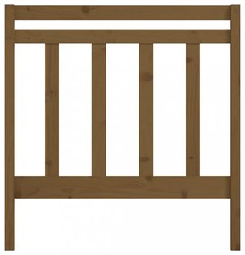 mézbarna tömör fenyőfa ágyfejtámla 95 x 4 x 100 cm