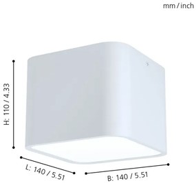 Eglo 99281 - Mennyezeti lámpa GRIMASOLA 1xE27/28W/230V