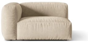 Bézs bársony kanapé modul (bal oldali) Martina – Micadoni