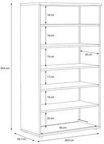 Cipősszekrény ETON sonoma tölgy/fehér