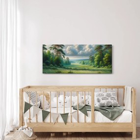 Kép - Zöld táj (120x50 cm)