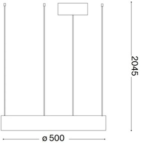 Ideal Lux - LED Csillár zsinóron ORACLE LED/28W/230V 3000K átm. 50 cm CRI 90 fehér