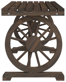 tömör fenyőfa kerti asztal 115 x 55 x 65 cm