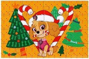 MANCS ŐRJÁRAT és a karácsonyfa gyerek puzzle 4 az 1-ben, 19x29 cm