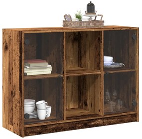 antik fa színű szerelt fa tálalószekrény 102 x 37 x 75,5 cm