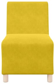 sárga bársony kanapéfotel 55 cm