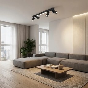 Brilagi - LED spotlámpa SELE 4xGU10/30W/230V + LED/20W fekete