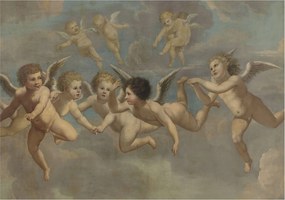 Fotótapéta Flizelin Szoba tapéta Angyalfigurák 208x146 Ragasztó