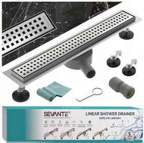 Lineáris lefolyó 60 cm Flat inox rozsdamentes acél forgó szifon