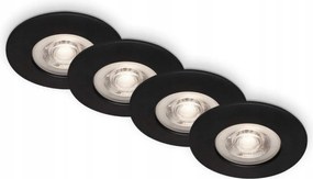 Briloner Led süllyesztett lámpák, matt fekete, szabályozható, 4x Led panel,