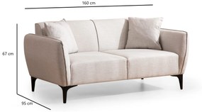 Beasley kanapé 160 cm szürke-fehér