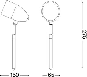 Ideal Lux - Kültéri lámpa INSIDE 1xG9/15W/230V 27,5 cm IP54 barna