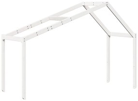 fehér tömör fenyőfa gyerekágytető 213 x 85,5 x 144,5 cm