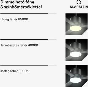 Klarstein SkyBreeze intelligens mennyezeti ventilátor világítással | 132 cm | 27 W | Csendes | LED | Fa