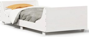 vidaXL fehér tömör fenyőfa ágy matrac nélkül 90 x 200 cm