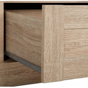 Natúr színű ruhásszekrény tölgyfa dekorral 60x180 cm Binz – Støraa