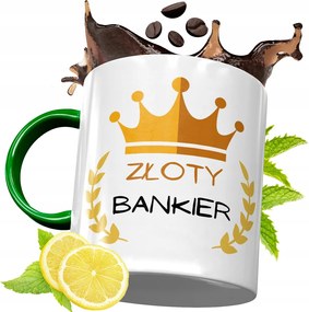 Zöld Bögre Bankárnak Születésnapi Ajándék fényképes nyomtatással