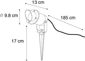 Okos tüskespot fekete IP65 WiFi-vel GU10 - Done
