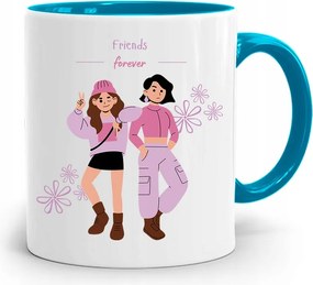 Bögre Kék Barát Barátok Örökre fényképes nyomtatással