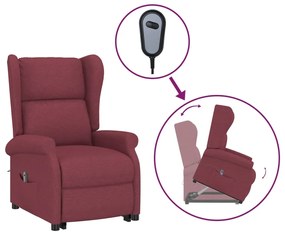 vidaXL bordó szövet felállást segítő fotel