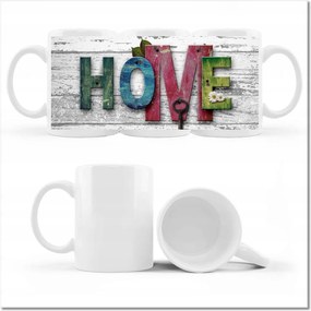 Nyomott mintás bögre Home A mi szeretett otthonunk