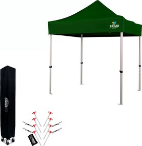 Összecsukható alumínium árusítóstand falak nélkül | BRIMO Exclusive Alu 2x2 m - falak nélkül - Zöld