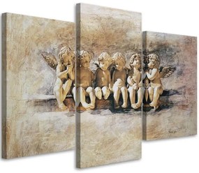 Gario Vászonkép 6 angyal - 3 részes Méret: 60 x 40 cm