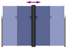 kék behúzható oldalsó napellenző 220 x 1000 cm