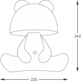 Zuma Line MIŚ KDR-6303-PK Neonfény 1x3W/LED 4000K 80lm IP20