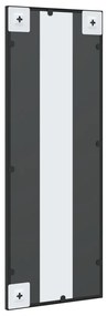 fekete téglalap alakú vas fali tükör 30 x 80 cm
