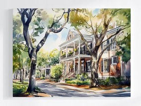 Poszter VĂĄros Savannah Georgia Utca HĂĄz Rezidencia 100x75