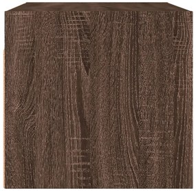 2 db barna tölgy színű faliszekrény üvegajtókkal 68,5x37x35 cm