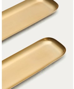 Rozsdamentes acél tálca szett 2 db-os 12,5x41 cm Aruc – Kave Home