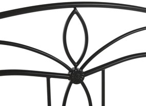 Franciaágy 180 cm ANTALIA (ágyráccsal) (fekete). 1007097
