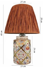 Barna asztali lámpa (magasság 40 cm) Alev – Opviq lights