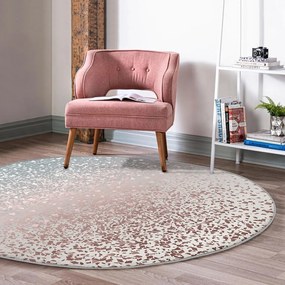 Szürke-rézszínű mosható-robotporszívóval tisztítható kerek szőnyeg ø 100 cm Comfort – Mila Home