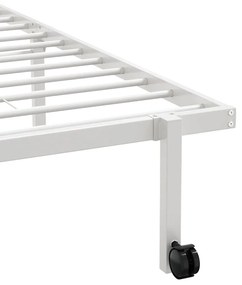 fehér acél ágykeret matrac nélkül összecsukható 80x200 cm