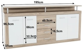 Komód Jachim Juno New sonoma tölgy + fehér. 752205