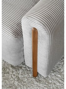 Világosszürke kordbársony kinyitható-tárolóhelyes kanapé 244 cm Arcadova – ELTAP