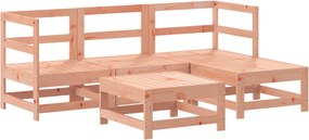 vidaXL 5 részes tömör duglászfenyő kerti pihenőgarnitúra