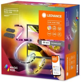 Ledvance-LED RGB Dimmelhető szalag TV-hez SYNCH BOX FLEX 4,5m LED/18W/230V Wi-Fi