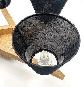 Brilagi - LED  Felületre szerelhető csillár  ANTHONY 5xE14/40W/230V tölgy/fekete