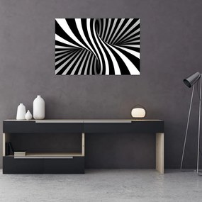 Absztrakt kép zebra csíkokkal (90x60 cm)