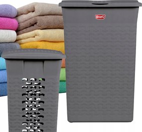 Kosár Szennyestartó Rendszerező Szabadon Álló Szürke Szellőző Branq 55L