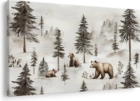 Kép - Erdő medvékkel (90x60 cm)