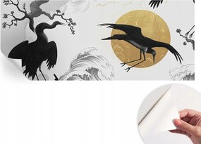 Modern öntapadós fali fotótapéta Fekete darvak 250x104 cm