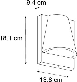 Smart kültéri fali lámpa fekete IP44 WiFi GU10 - Femke
