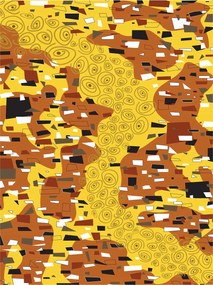 Fotótapéta Arany geometria Absztrakt sárga-barna háttér 184x254 +ragasztó