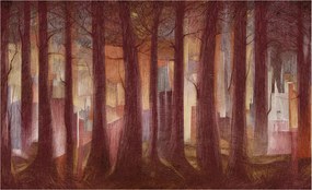 Matt fotótapéta Flizelin Falra Rejtélyes tájkép 416x254 Ragasztó