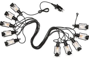 Kültéri dekoratív lánc GIRLAND 10xLED 10m IP44 meleg fehér